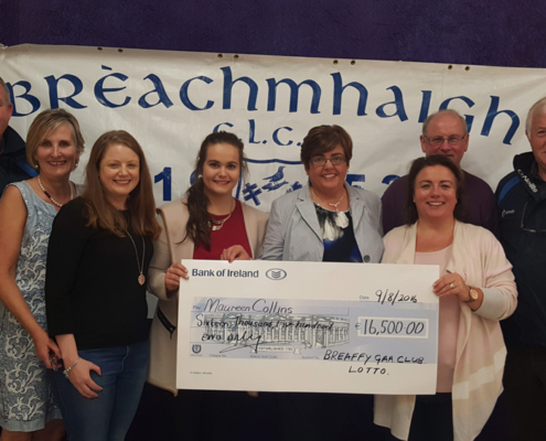 Breaffy GAA lotto jackpot winner Maureen Collins