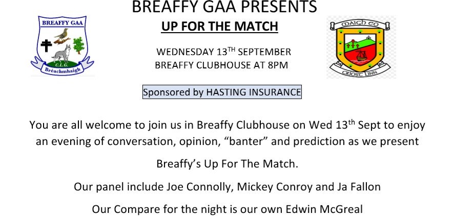 breaffy gaa up forthe match